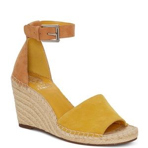 Vince Camuto Ameera Suede Wedges in yellow